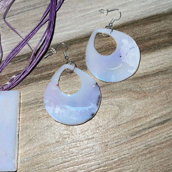 Hummingbird earring and necklace set custom made NWOT - Picture 8 of 8